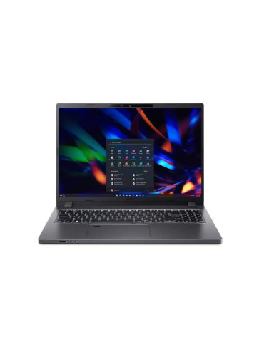 Лаптоп Acer Travelmate TMP216-51-G2-TCO-51MV, Intel Core i5-1334U, 16" WUXGA (1920 x1200) IPS, 16GB DDR5 RAM, 128GB NVMe SSD 1TB HDD, TPM 2.0, FPR, WiFi 6AX, BT, Win 11 Pro EDU - NX.BHHEX.00F