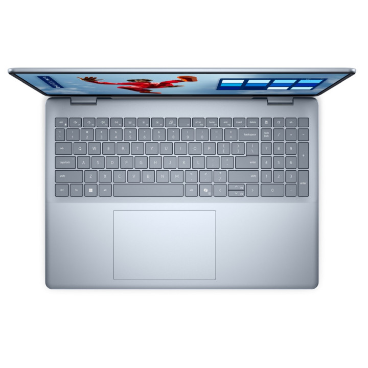 Лаптоп Dell 16 Plus DB16250, Intel Core Ultra 9 288V, 16.0" 2.5K (2560x1600) WVA/IPS 300nits AG, 32GB LPDDR5x RAM, 2TB SSD, Intel Arc, FHD Cam and Mic, Wi-Fi 7, Backlit Kb, Win 11 Pro, Ice Blue - DB16250_LNL_210