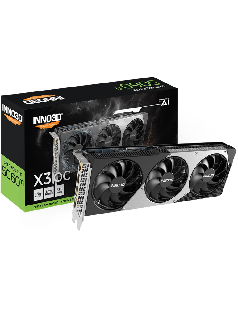Видео карта Inno3D GeForce RTX 5060 Ti 16GB GDDR7 X3 OC - N506T3-16D7X-191073L