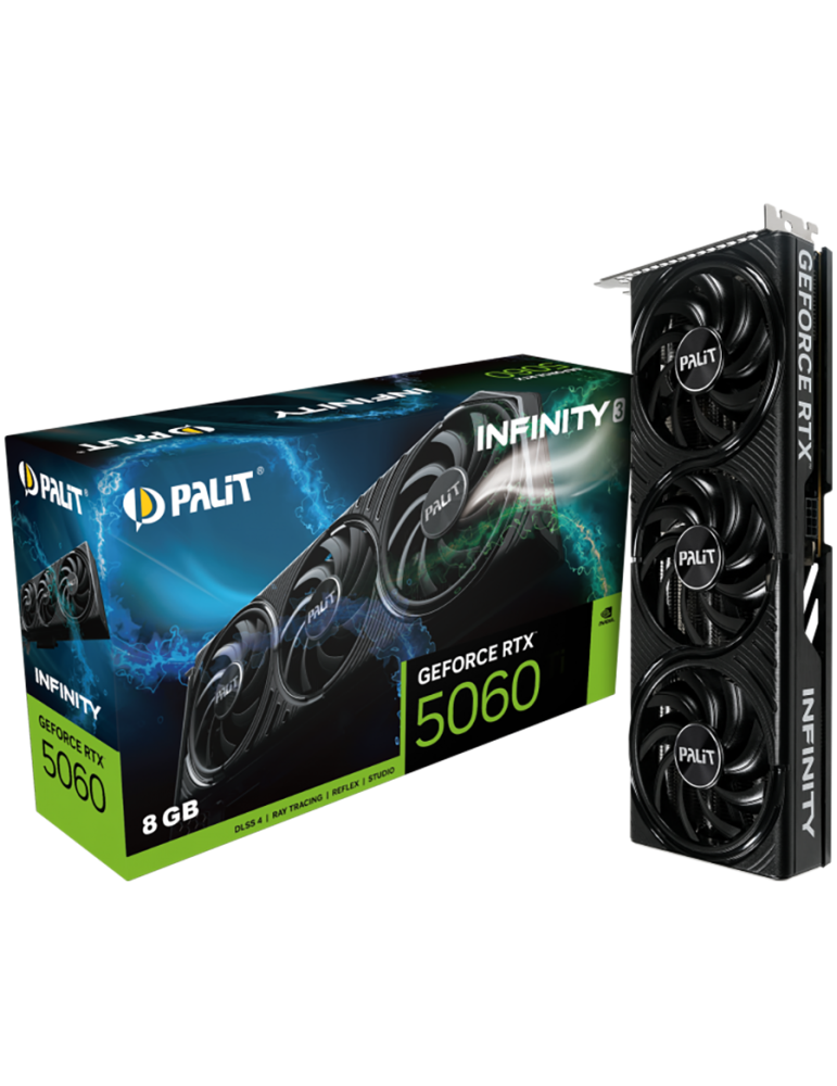 Видео карта Palit GeForce RTX 5060 Infinity 3 8GB GDDR7, 128bit - NE75060019P1-GB2063S