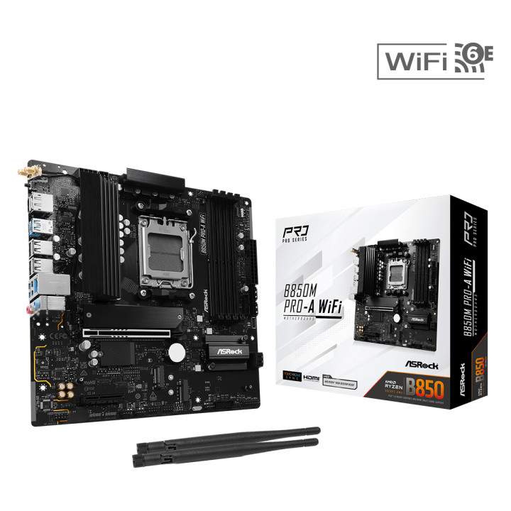 Дънна платка AsRock B850M PRO-A WIFI, AM5