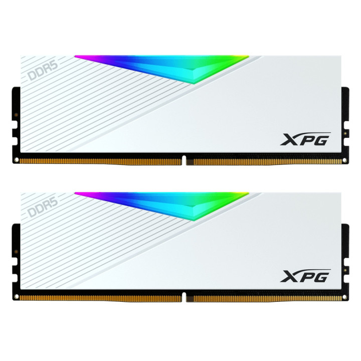 RAM памет Adata 64GB (2x32GB) DDR5 6000MHz XPG LANCER RGB U-DIMM White - AX5U6000C3032G-DCLARWH