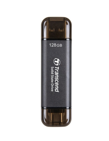 Външен SSD диск Transcend 128GB ESD310C, USB 10Gbps, Type C/A, Black - TS128GESD310C