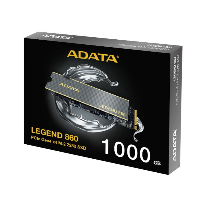 SSD диск Adata 1TB XPG LEGEND 860, М.2 PCIe Gen 4 x4, 6000/4000MB/s - SLEG-860-1000GCS