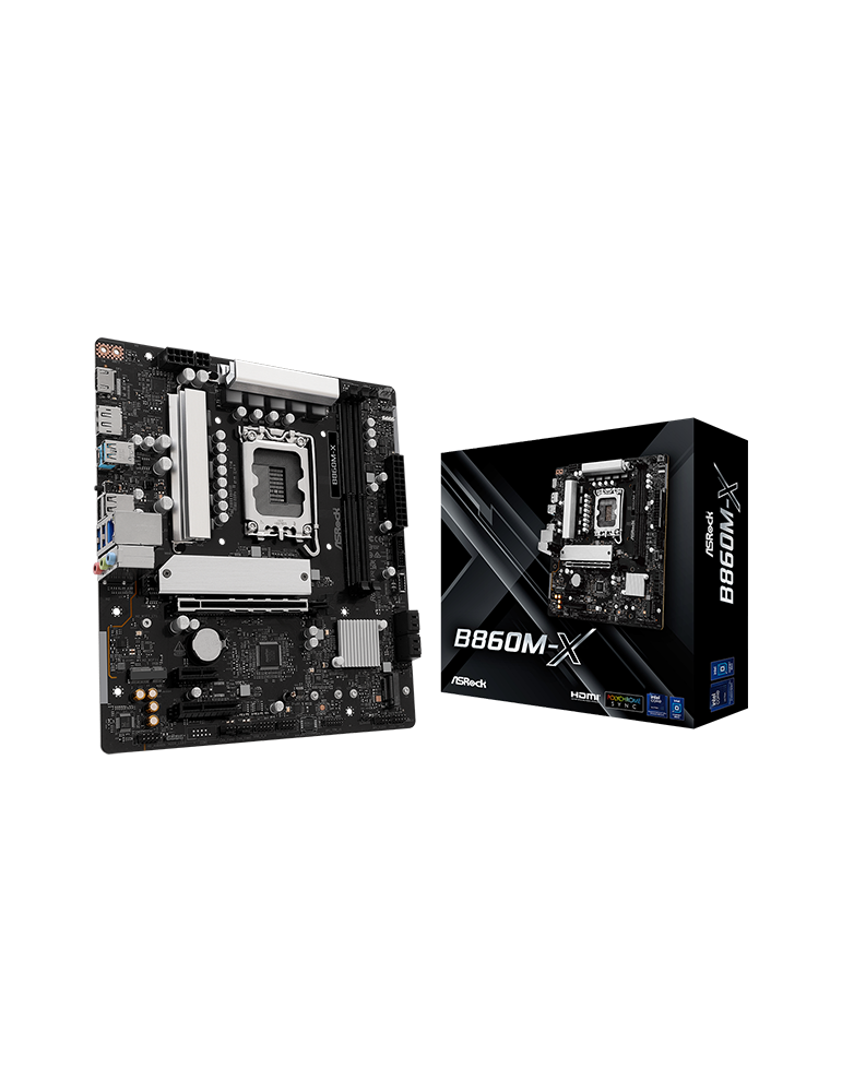 Дънна платка AsRock B860M-X, LGA1851 DDR5 mATX MB