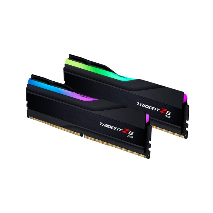 RAM памет G.SKILL 64GB(2x32GB) DDR5 PC5-48000 6400MHz CL32 Trident Z5 RGB Black - F5-6400J3239G32GX2-TZ5RK