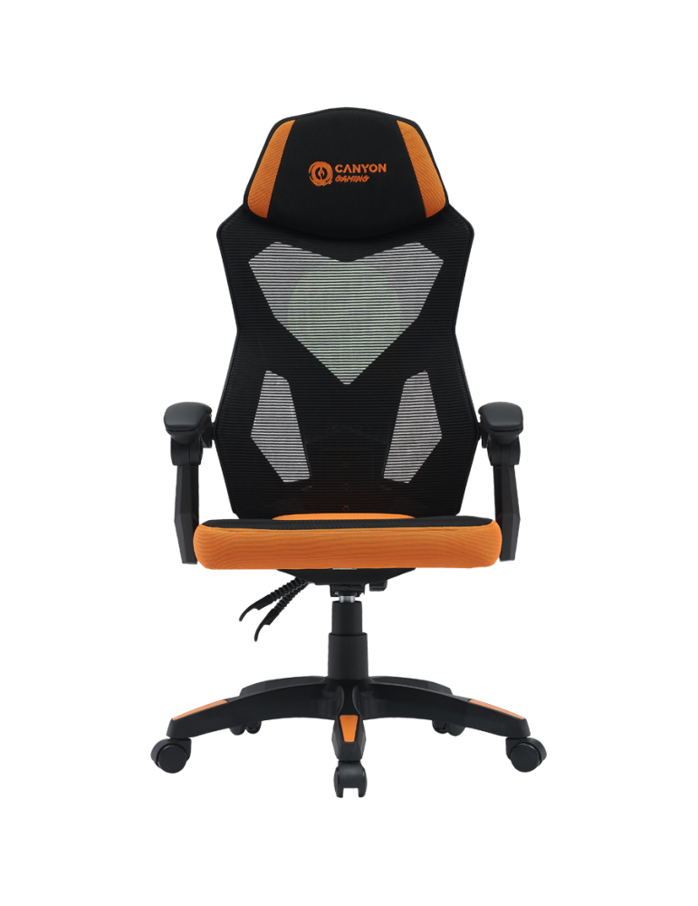 Геймърски стол Canyon Wave MCH02 Mesh Black Orange - CNE-MCH02