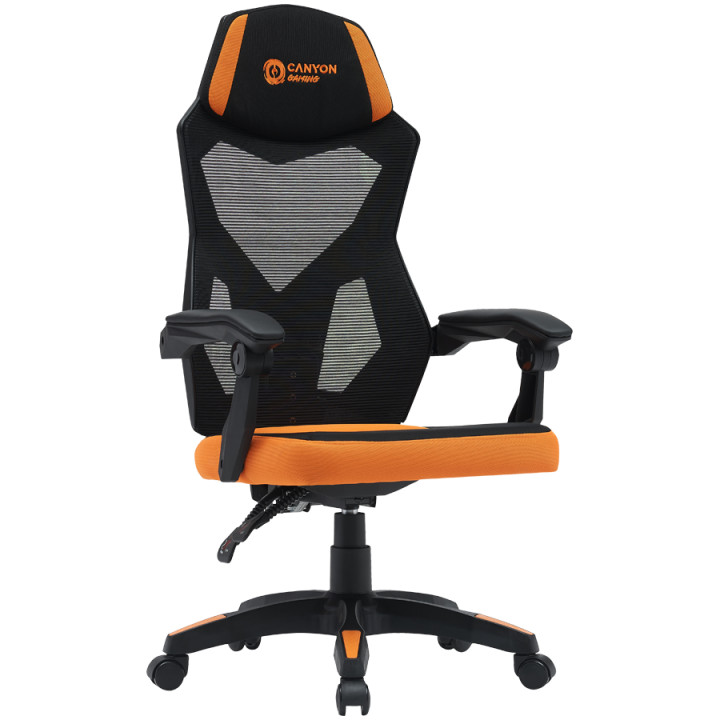 Геймърски стол Canyon Wave MCH02 Mesh Black Orange - CNE-MCH02