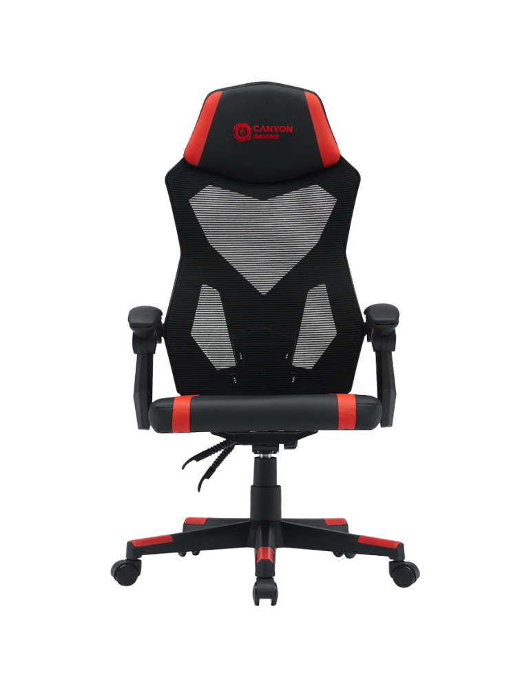 Геймърски стол Canyon Flow MCH01 Mesh Black Red - CNE-MCH01R