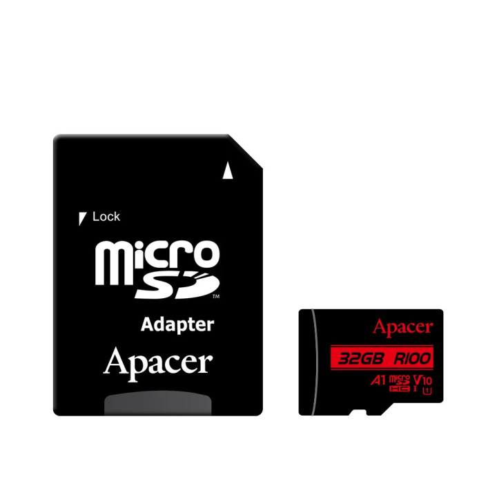 SD карта Apacer карта SD карта microSDXC 128GB UHS-I U1 V10 A1 Class10, Adapter - AP128GMCSX10UB-R