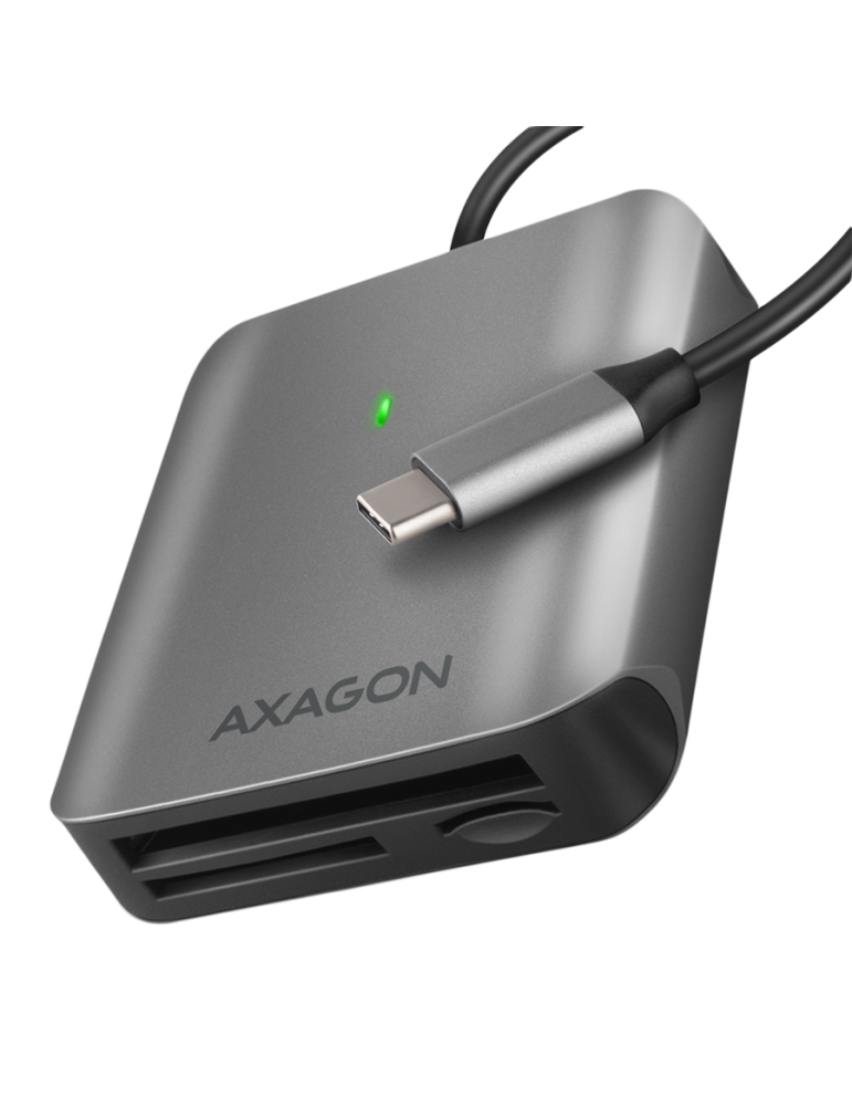 Флаш памет Axagon Aluminum high-speed USB-A 3.2 Gen 1 memory card reader. 3 slots, UHS-II. - CRE-S3