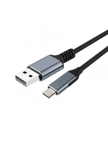 Кабел  VCom USB 3.1 Micro type C / USB 2.0 AM Black - CU405M-1.8m