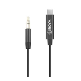 Адаптер BOYA 3.5mm TRS мъжки към USB-C мъжки, 20cm - BY-K2