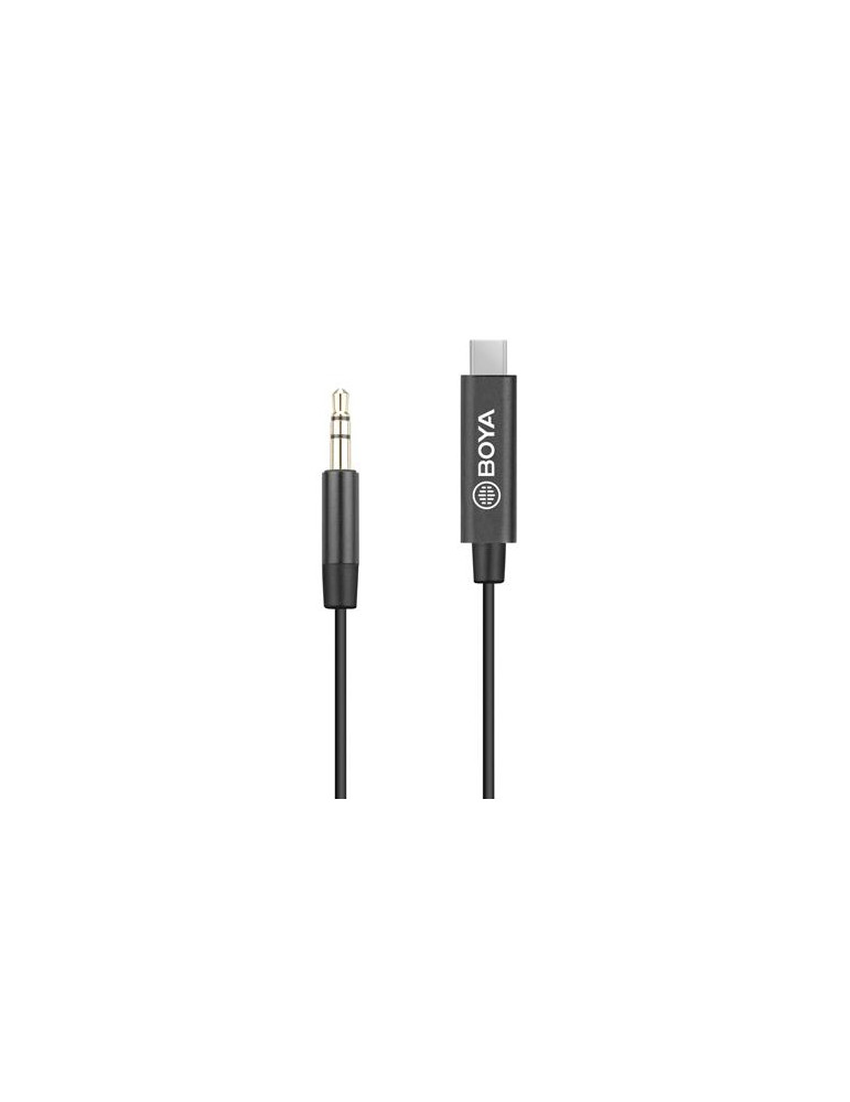 Адаптер BOYA 3.5mm TRS мъжки към USB-C мъжки, 20cm - BY-K2