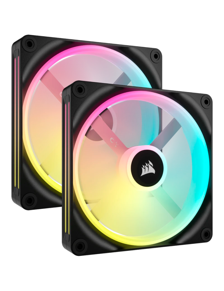 Вентилатор Corsair QX RGB Series, iCUE LINK QX140 RGB, 140mm Magnetic Dome RGB Fan, Dual Fan Kit - CO-9051004-WW