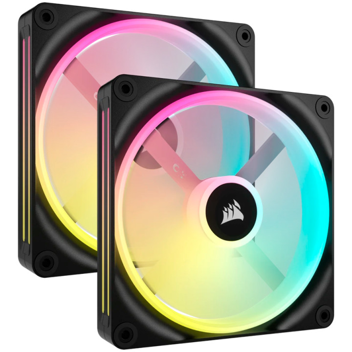 Вентилатор Corsair QX RGB Series, iCUE LINK QX140 RGB, 140mm Magnetic Dome RGB Fan, Dual Fan Kit - CO-9051004-WW