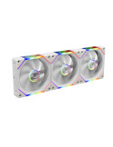 Комплект вентилатори Gamdias 3-in-1 AEOLUS P2-1203 White, 3x120mm, Swappable Fan Blades (Reverse Fan Blades Included), Daisy-Chain, Infinity Mirror - AEOLUS P2-1203-WH
