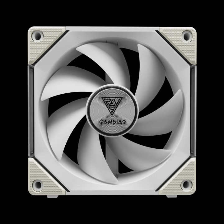 Комплект вентилатори Gamdias 3-in-1 AEOLUS P2-1203 White, 3x120mm, Swappable Fan Blades (Reverse Fan Blades Included), Daisy-Chain, Infinity Mirror - AEOLUS P2-1203-WH