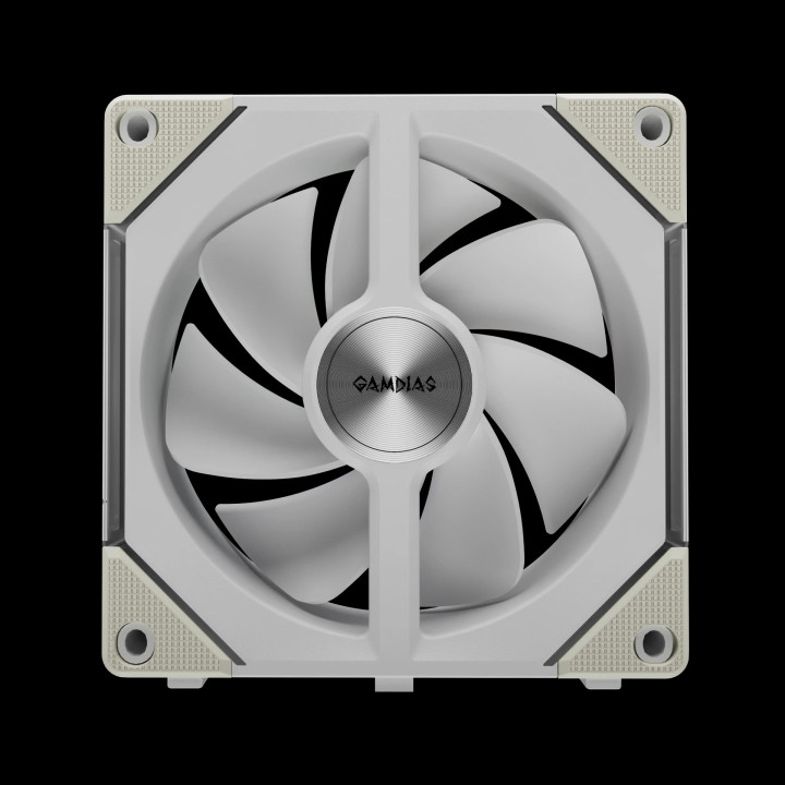 Комплект вентилатори Gamdias 3-in-1 AEOLUS P2-1203 White, 3x120mm, Swappable Fan Blades (Reverse Fan Blades Included), Daisy-Chain, Infinity Mirror - AEOLUS P2-1203-WH
