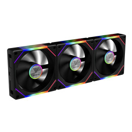 Комплект вентилатори Gamdias 3-in-1 AEOLUS P2-1203, 3x120mm, Swappable Fan Blades (Reverse Fan Blades Included), Daisy-Chain, Infinity Mirror, A-RGB - AEOLUS-P2-1203