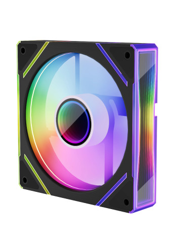 Вентилатор 1stPlayer FC7R 120mm, Infinity Mirror ARGB, REVERSE - Black - FAN-FC7R-BK