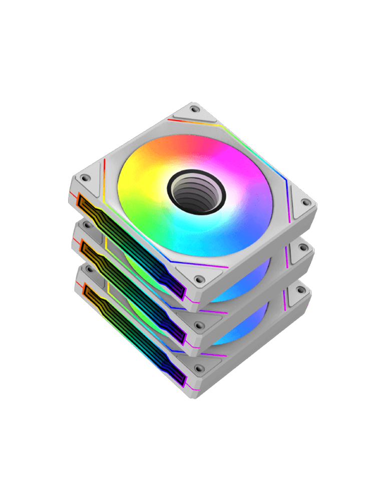 Комплект вентилатори Xigmatek Infinity G20A Arctic, 3бр G20A Fans, ARGB MB SYBC Control Box & Remote Controller - INFINITY_G20A_ARCTIC