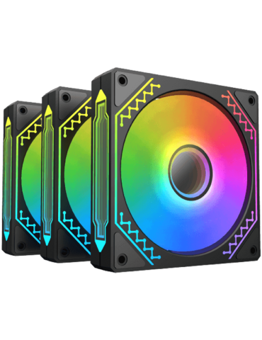 Комплект вентилатори Xigmatek Starz Pro, 3бр M20A Fans, ARGB MB SYBC Control Box & Remote Controller - STARZ_PRO