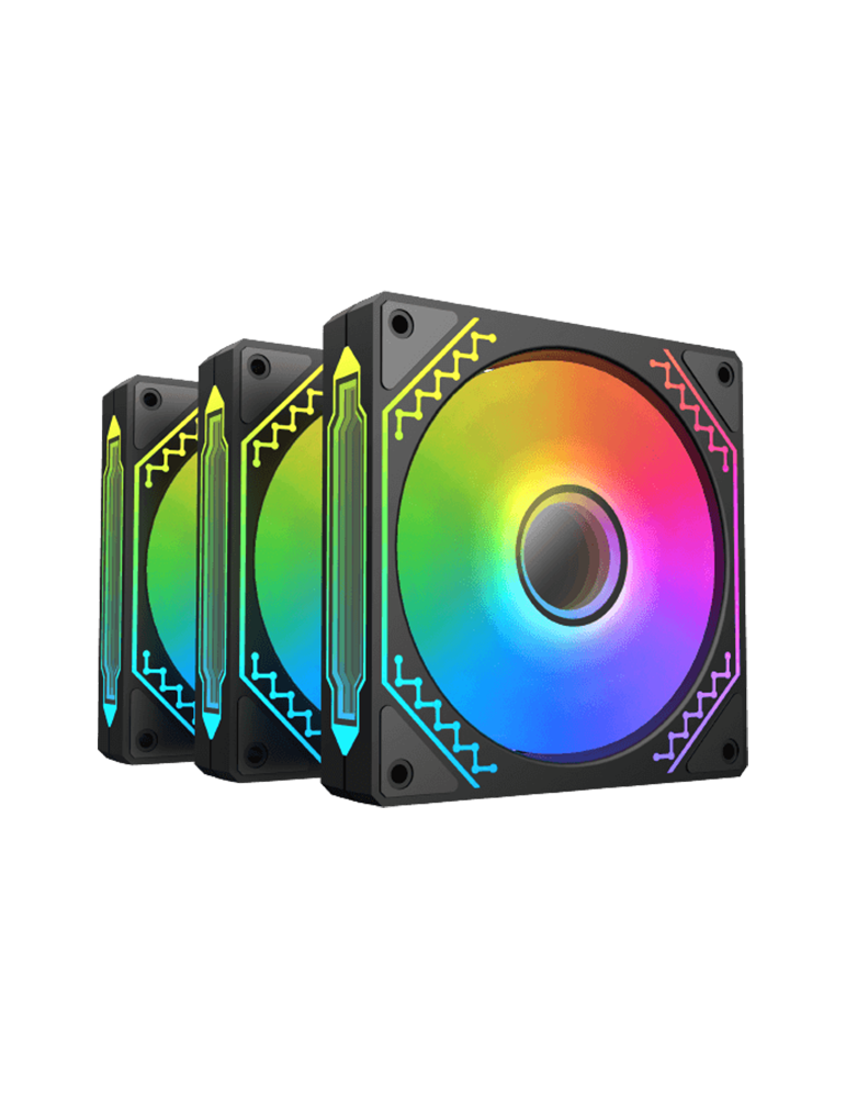 Комплект вентилатори Xigmatek Starz Pro, 3бр M20A Fans, ARGB MB SYBC Control Box & Remote Controller - STARZ_PRO