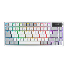 Безжична геймърска клавиатура Asus ROG Azoth, Moonlight White - 90MP031A-BKUA11