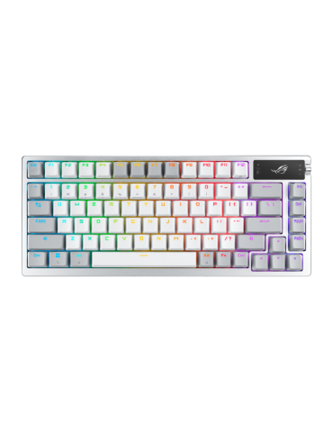 Безжична геймърска клавиатура Asus ROG Azoth, Moonlight White - 90MP031A-BKUA11
