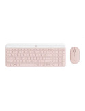Безжичен комплект клавиатура и мишка Logitech MK470 Slim Combo, ROSE, US INT'L, INTNL-973 - 920-011322