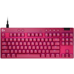 Геймърска механична клавиатура Logitech G Pro X RAPID TKL Magenta, Tactile Switch - 920-013253