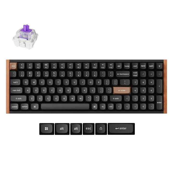 Безжична механична геймърска клавиатура Keychron K4 HE Special Edition, Full Size - K4H-F1