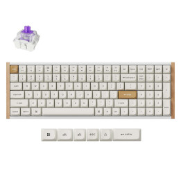 Безжична механична геймърска клавиатура Keychron K4 HE Special Edition White, Full Size - K4H-Q1