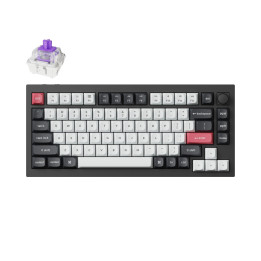 Безжична механична геймърска клавиатура Keychron Q1 HE QMK 75% Carbon Black - Q1H-M1