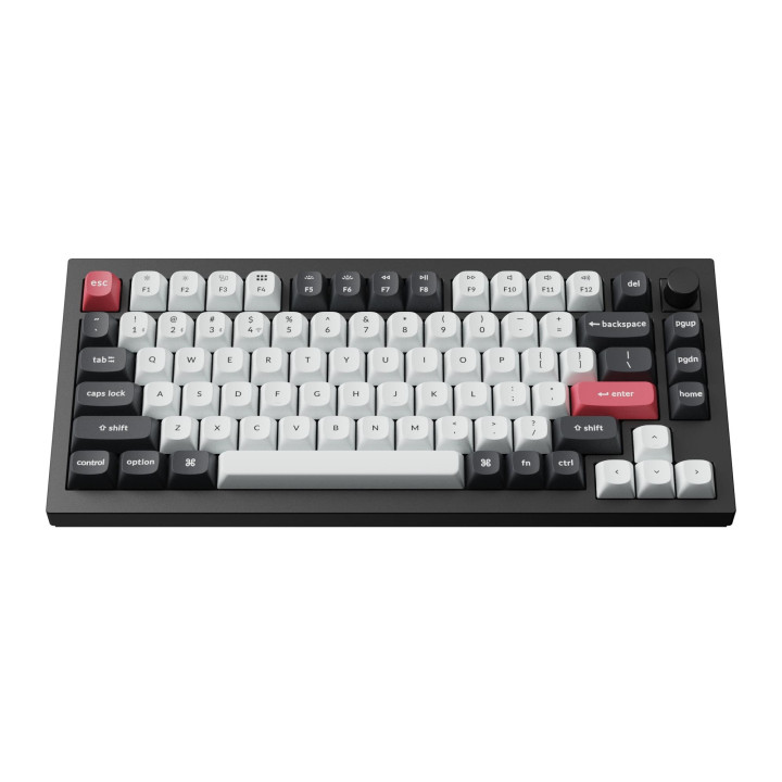 Безжична механична геймърска клавиатура Keychron Q1 HE QMK 75% Carbon Black - Q1H-M1