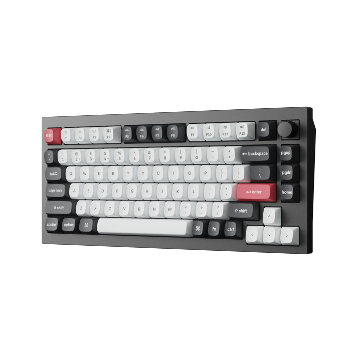 Безжична механична геймърска клавиатура Keychron Q1 HE QMK 75% Carbon Black - Q1H-M1