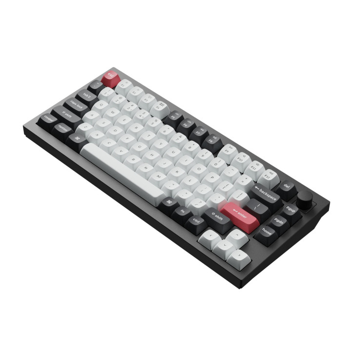 Безжична механична геймърска клавиатура Keychron Q1 HE QMK 75% Carbon Black - Q1H-M1