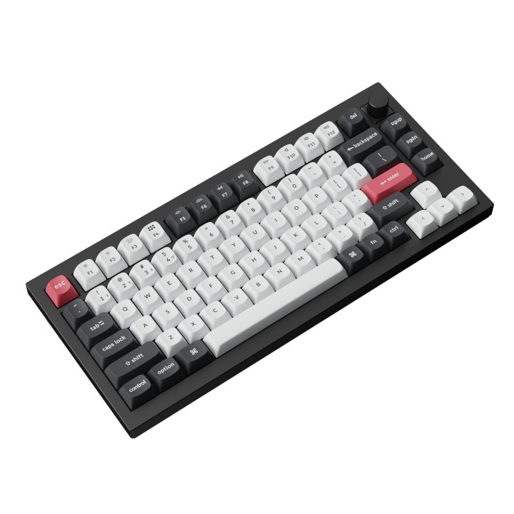Безжична механична геймърска клавиатура Keychron Q1 HE QMK 75% Carbon Black - Q1H-M1