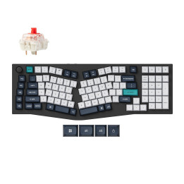 Безжична механична геймърска клавиатура Keychron Q13 Max Carbon Black, Jupiter Red - Q13M-M1