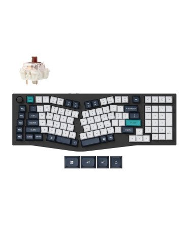 Безжична механична геймърска клавиатура Keychron Q13 Max Carbon Black, Jupiter Brown - Q13M-M3
