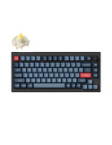 Безжична механична геймърска клавиатура Keychron V1 MAX QMK 75% Carbon Black - V1M-D4
