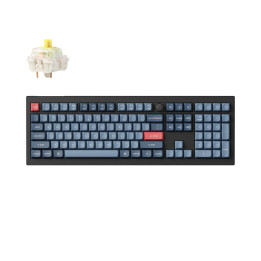 Безжична механична геймърска клавиатура Keychron V6 MAX QMK Carbon Black, Full-Size - V6M-D4