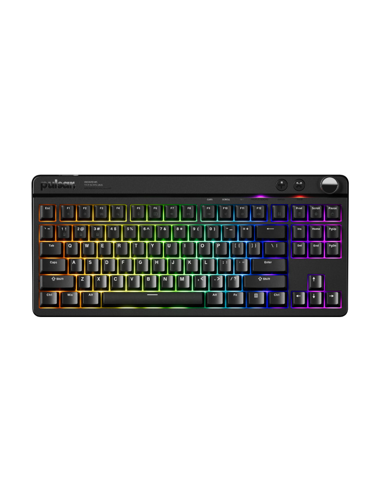 Професионална геймърска механична клавиатура Pulsar Xboard MS TKL ANSI Black - 8K, Cherry MX2A [Linear], RGB - XBMS01