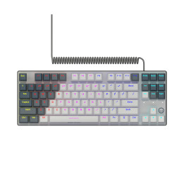 Геймърска механична клавиатура Lorgar Azar 514TKL, Wired RGB, white, EN layout - LRG-GK514TKL-WH-US