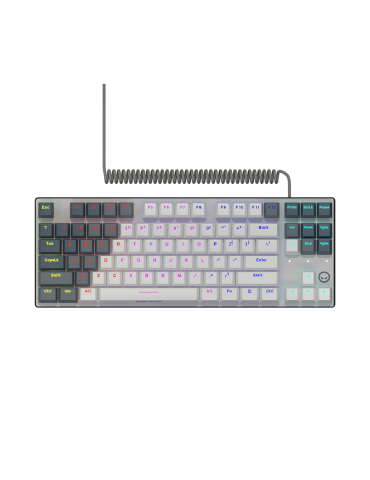 Геймърска механична клавиатура Lorgar Azar 514TKL, Wired RGB, white, EN layout - LRG-GK514TKL-WH-US