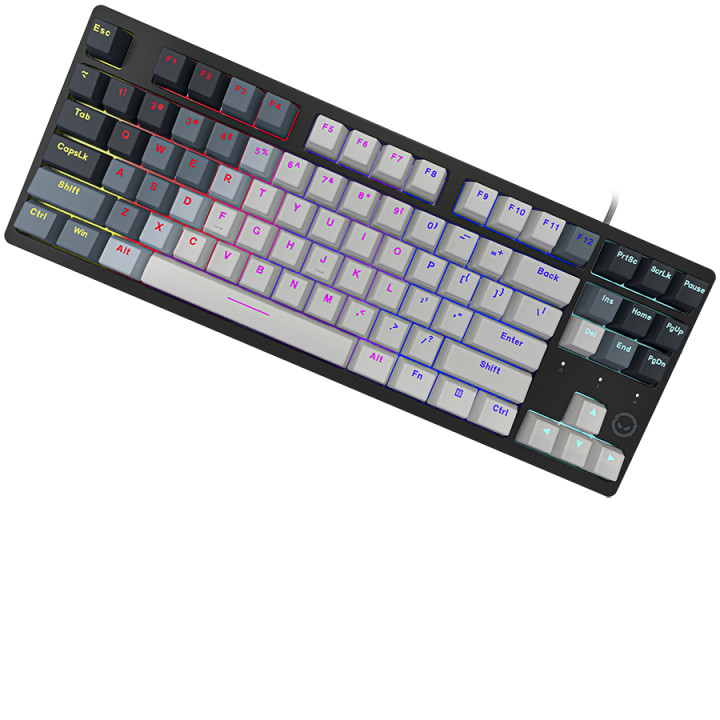 Геймърска механична клавиатура Lorgar Azar 514TKL, Wired RGB, white, EN layout - LRG-GK514TKL-WH-US