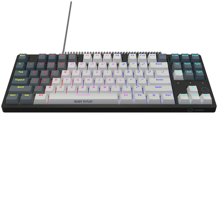 Геймърска механична клавиатура Lorgar Azar 514TKL, Wired RGB, white, EN layout - LRG-GK514TKL-WH-US