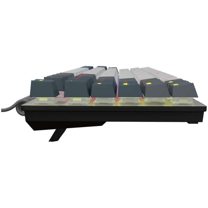 Геймърска механична клавиатура Lorgar Azar 514TKL, Wired RGB, white, EN layout - LRG-GK514TKL-WH-US