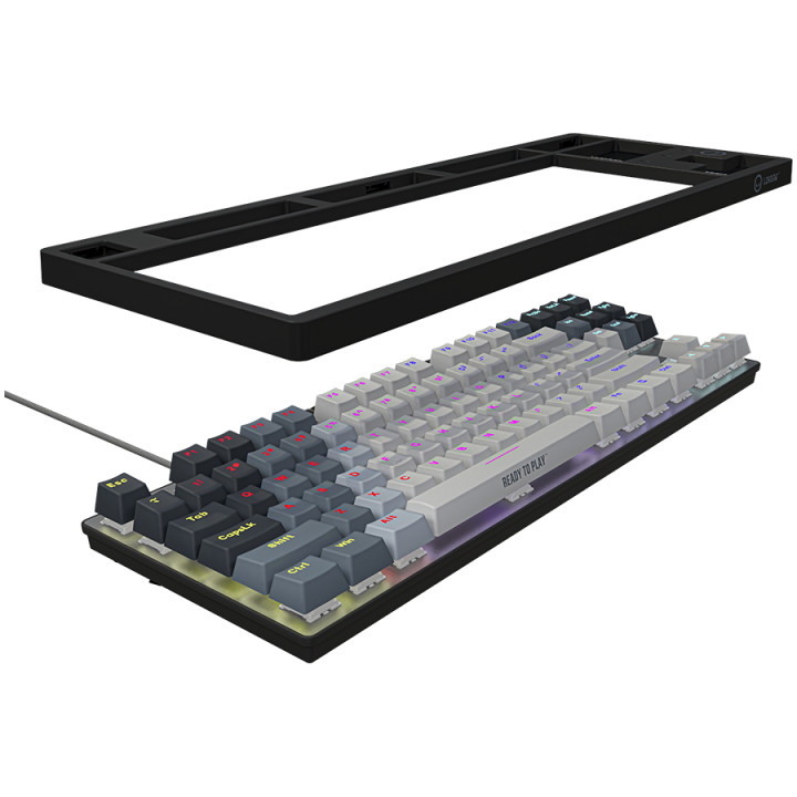 Геймърска механична клавиатура Lorgar Azar 514TKL, Wired RGB, white, EN layout - LRG-GK514TKL-WH-US